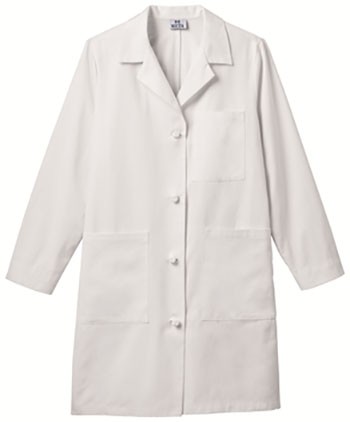 Graduate Ladies Knot Button Ipad Long Lab Coat Embroidered #763