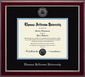 Jefferson Masters/Phd Gallery Silver Diploma Frame
